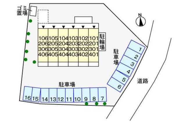 【八王子市長沼町のマンションの駐車場】