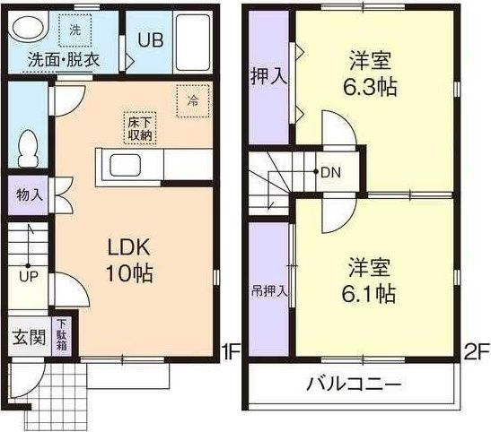 大里郡寄居町大字末野のアパートの間取り