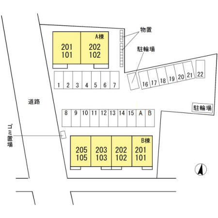 【コスモ吹上Ｂの駐車場】