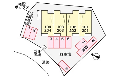 【メゾン　ド　藤の駐車場】