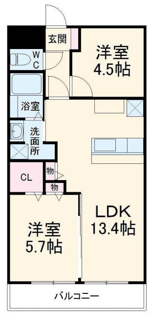 名古屋市守山区八剣のマンションの間取り