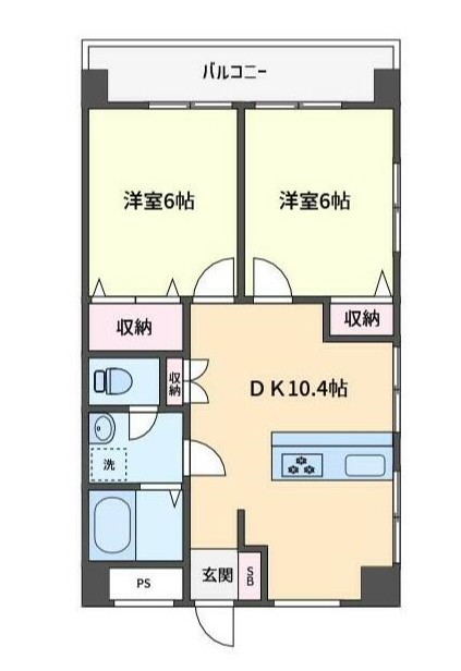 サンハイツ名瀬の間取り