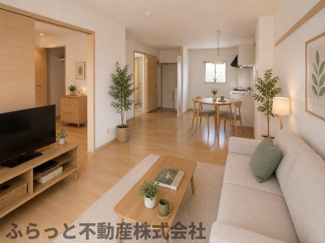 居室・リビング　家具・家電はAIによるイメージとなります
