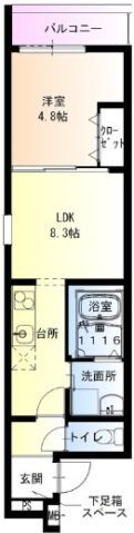 近鉄奈良線 八戸ノ里駅 徒歩11分 3階建 築3年の間取り写真