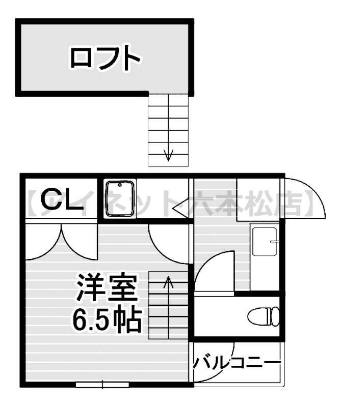 地下鉄空港線 藤崎駅 徒歩16分 2階建 築34年の間取り写真