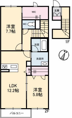 【シャーメゾン今津の間取り】