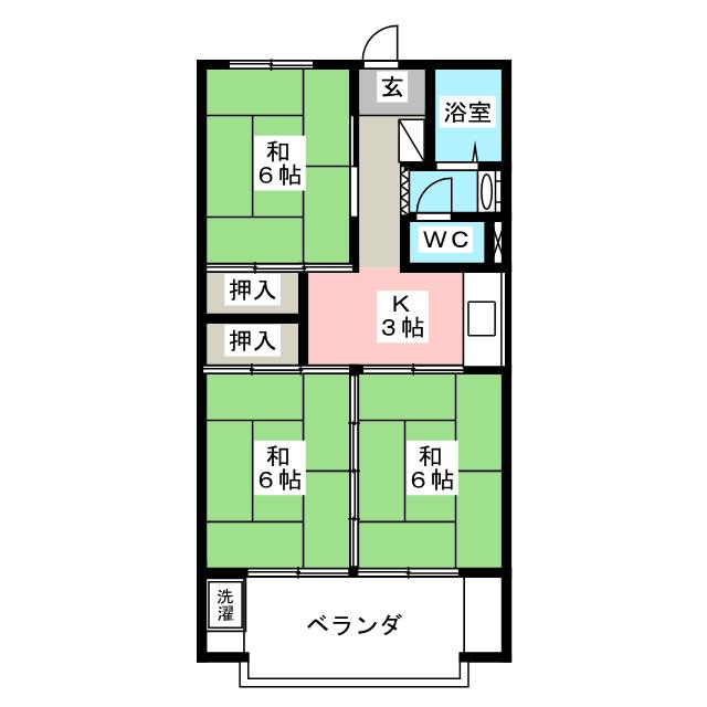 陽山ハイツの間取り