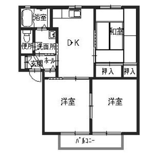 姫路市御国野町深志野のアパートの間取り