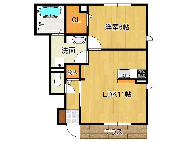 エクセレント　ヴィラＡ棟の間取り