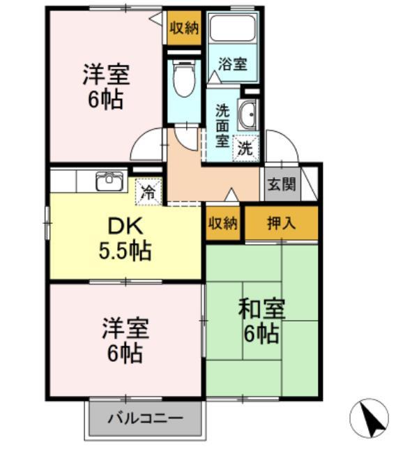 エクセレント柿本Ａ棟の間取り