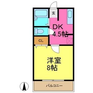 名古屋市千種区西崎町のアパートの間取り