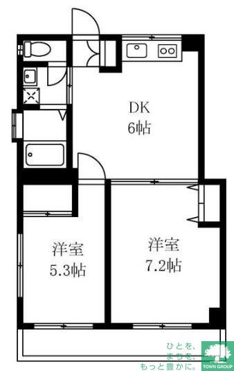 【大田区東雪谷のマンションの間取り】