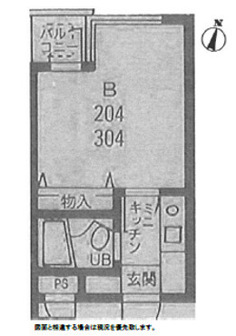 東京都新宿区西落合１（マンション）の賃貸物件の間取り