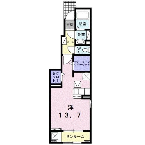 小松市不動島町のアパートの間取り