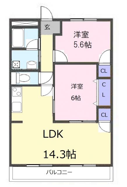 津市本町のマンションの間取り