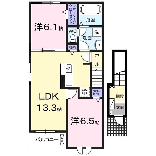 富津市青木のアパートの間取り