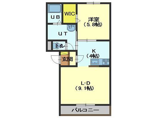 北海道函館市昭和４（マンション）の賃貸物件の間取り