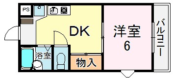 草津市追分のマンションの間取り