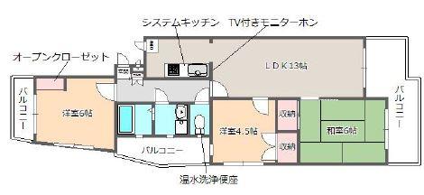 ラフォーレ西里の間取り