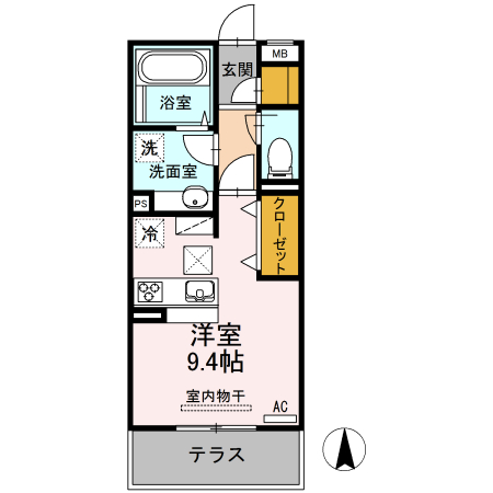 福山市南本庄のアパートの間取り