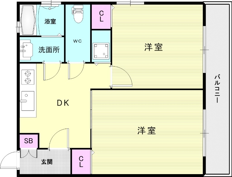 ラムール長田の間取り