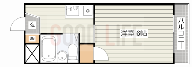 加古川市野口町野口のアパートの間取り