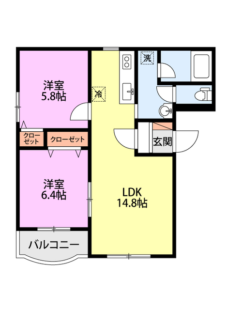 ピュアライフ坂井の間取り