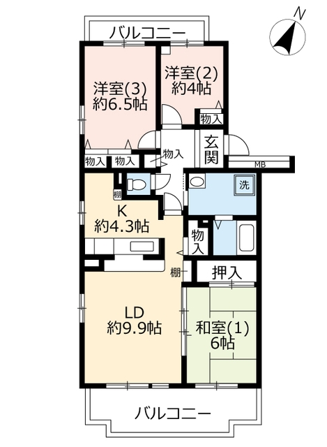 ＵＲアクティ佐貫の間取り