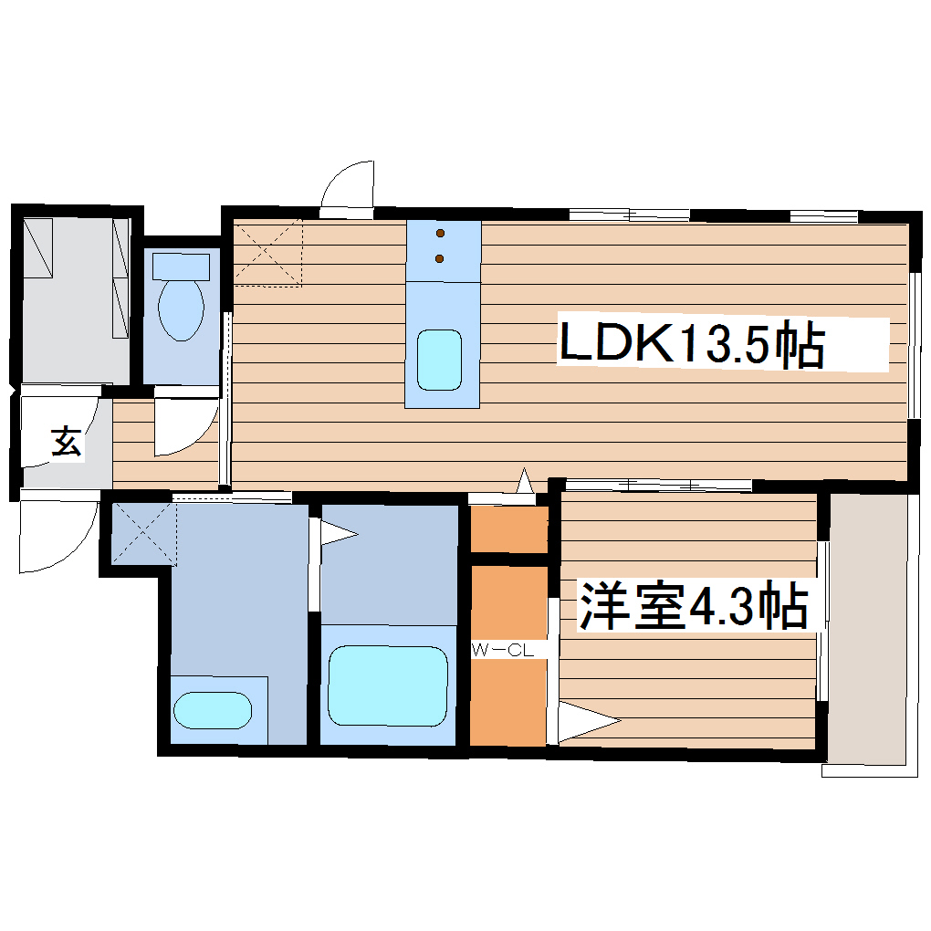 【仙台市泉区泉中央のマンションの間取り】