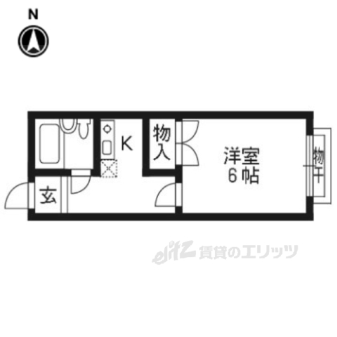 枚方市高野道のマンションの間取り