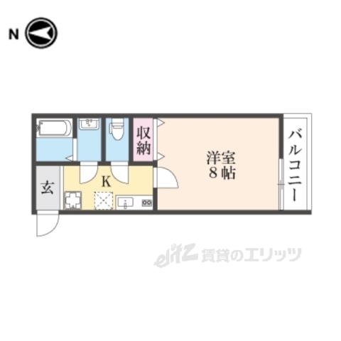 京都市東山区本町９丁目のアパートの間取り