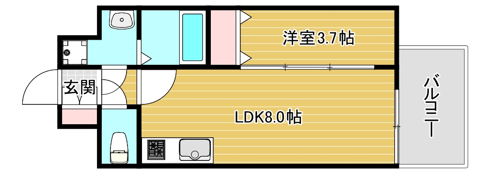 アプリーレ阿波座南の間取り