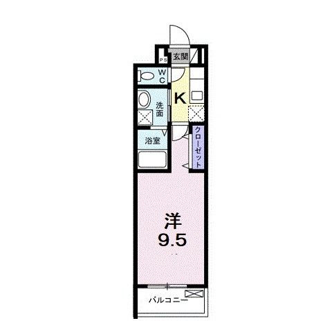 橿原市法花寺町のアパートの間取り