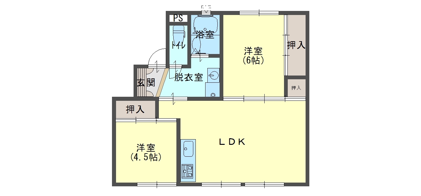 Skycrestながい2号棟の間取り