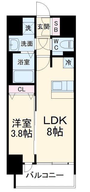 【プレサンス名古屋駅ゲートの間取り】