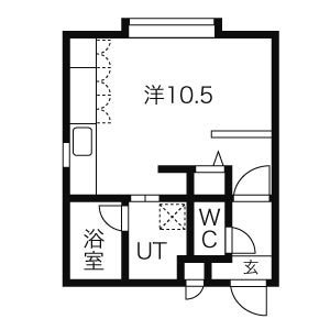 札幌市豊平区平岸四条のマンションの間取り