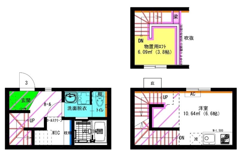 大府市中央町のアパートの間取り