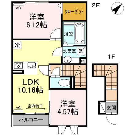 ルワンジュ　Ｅの間取り