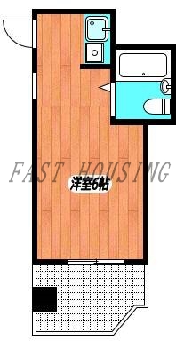 新宿区西新宿のマンションの間取り