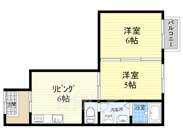 大阪市西成区千本北のマンションの間取り