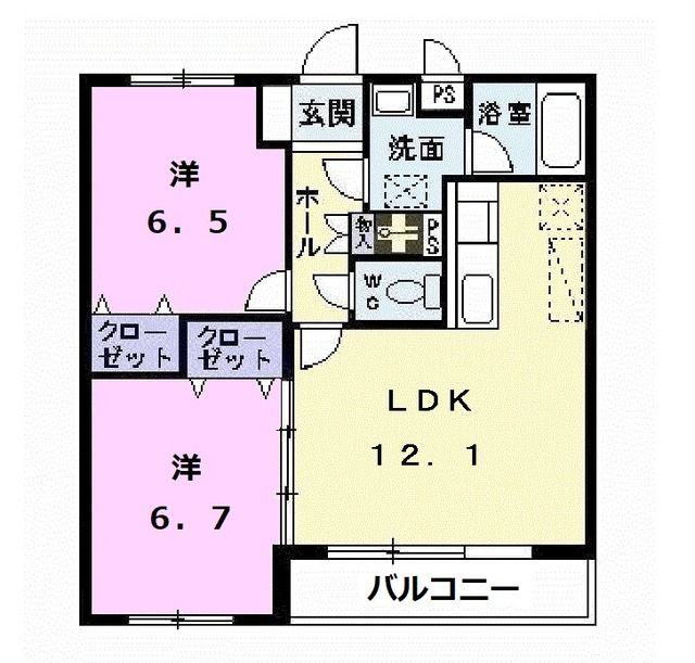 ファミーユハイツの間取り