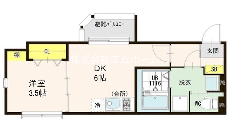 ハーモニーテラス市場木町IIIの間取り