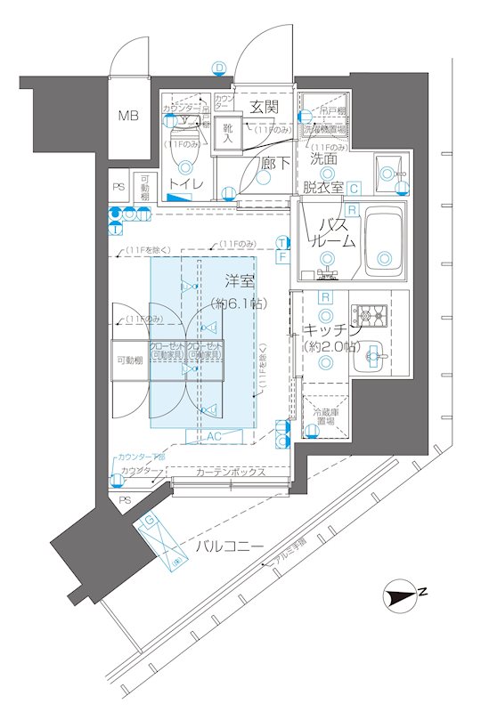 ZOOM新宿御苑前の間取り