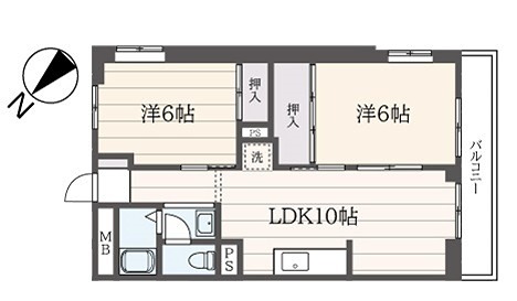 パレドール小形の間取り