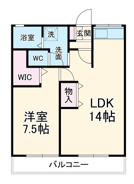 本巣郡北方町高屋白木のアパートの間取り