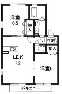 【新城市字二本松のアパートの間取り】