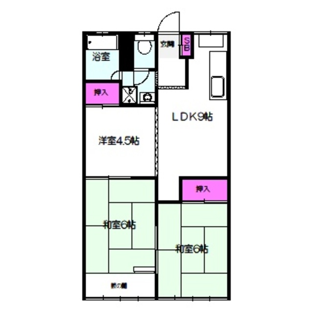 高倉第二コーポの間取り