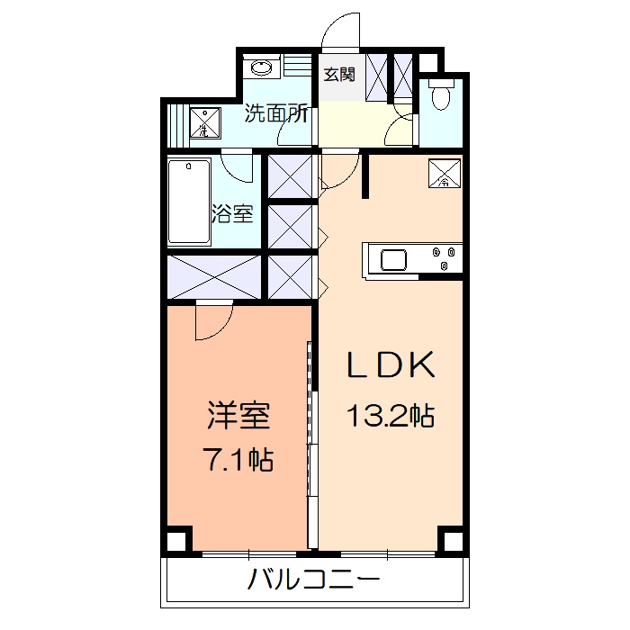 アンモード　イグサ5の間取り