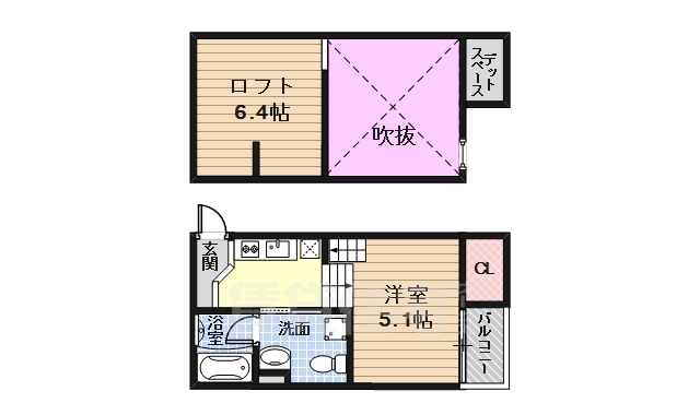 スカイヴィラ東難波の間取り