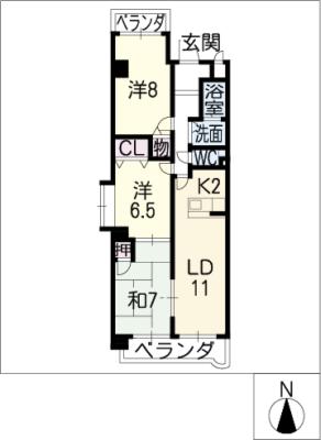 カーサ長良パークの間取り